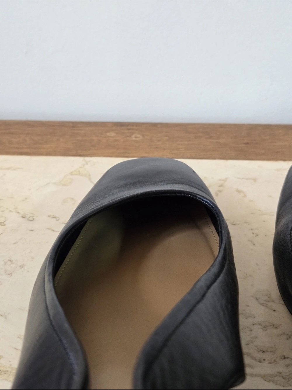 Sam Edelman Black Leather Slingback Block Heel Pumps - Picture 7 of 8